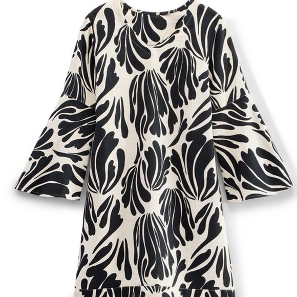 Soft Surroundings Seaweed Blue and White Milano Linen Dress. NWT - Picture 3 of 10